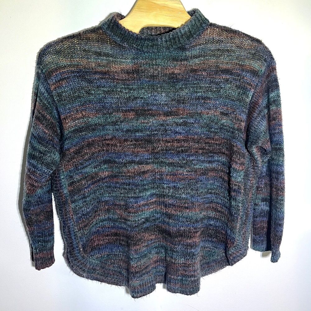 Chico's Multicolor Striped Crewneck Sweater